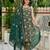 Green floral printed pure cotton kurta set for women