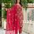 Pink floral printed pure cotton kurta set for women