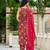Pink floral printed pure cotton kurta set for women