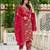 Pink floral printed pure cotton kurta set for women