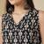 Black floral printed pure cotton kurta set for women