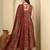 Maroon floral printed pure cotton kurta set for women