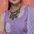 Purple floral printed pure cotton kurta set for women
