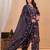 Blue floral printed pure cotton kurta set for women