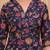 Blue floral printed pure cotton kurta set for women