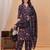 Blue floral printed pure cotton kurta set for women