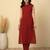 Maroon solid pure cotton kurta set for women