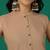 Beige solid pure cotton kurta set for women