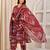Burgundy floral printed pure cotton kurta set for women