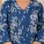 Blue floral printed pure cotton kurta set for women