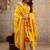 Yellow floral printed pure cotton kurta set for women