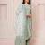 Green floral printed pure cotton kurta set for women