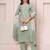 Green floral printed pure cotton kurta set for women