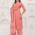 Pink floral printed pure cotton kurta set for women