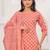 Pink floral printed pure cotton kurta set for women