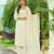 Off white embroidered viscose rayon kurta set for women