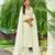 Off white embroidered viscose rayon kurta set for women