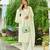 Off white embroidered viscose rayon kurta set for women