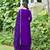 Purple embroidered viscose rayon kurta set for women