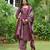 Burgundy floral printed pure cotton kurta set for women