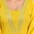 Yellow embroidered viscose rayon kurta set for women