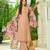 Beige solid pure cotton kurta set for women