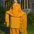 Yellow floral printed pure cotton kurta set for women