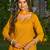 Yellow floral printed pure cotton kurta set for women