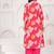 Pink floral printed pure cotton kurta set for women