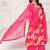 Pink floral printed pure cotton kurta set for women