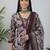 Burgundy floral printed pure cotton kurta set for women