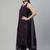 Purple floral printed pure cotton kurta set for women