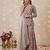 Off white floral printed pure cotton kurta set for women