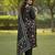 Black floral printed pure cotton kurta set for women