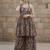 Black floral printed viscose rayon kurta set for women