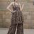 Black floral printed viscose rayon kurta set for women