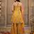 Yellow floral printed pure cotton kurta set for women