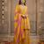 Yellow floral printed pure cotton kurta set for women
