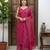 Pink floral printed pure cotton kurta set for women