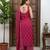 Pink floral printed pure cotton kurta set for women