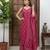 Pink floral printed pure cotton kurta set for women