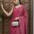 Pink floral printed pure cotton kurta set for women