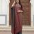 Maroon floral printed pure cotton kurta set for women