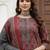 Maroon floral printed pure cotton kurta set for women