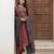 Maroon floral printed pure cotton kurta set for women