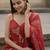 Red floral printed pure cotton kurta set for women