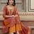 Red floral printed pure cotton kurta set for women