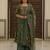 Green floral printed pure cotton kurta set for women