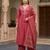 Pink floral printed pure cotton kurta set for women