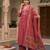 Pink floral printed pure cotton kurta set for women